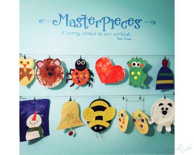 Décoration murale de pièces maîtres - affichage d'art pour enfants Décoration murale de pièces maîtres - affichage d'art pour enfants
